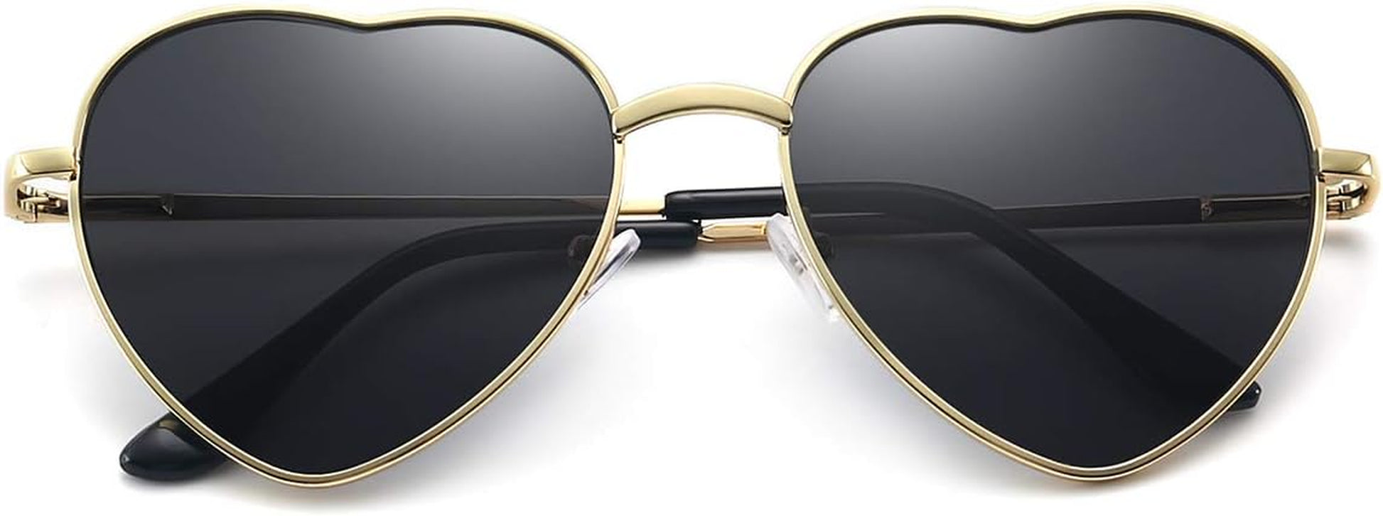 Heart Sunglasses Thin Metal Frame Lovely Heart Style for Women